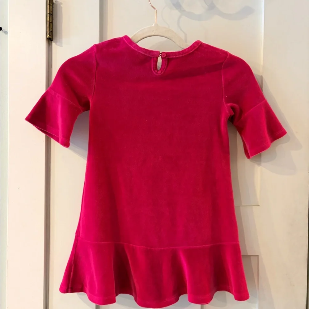 Pink velour Garnet Hill Kids dress‎